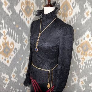 Ralph Lauren Black Label Black Lace Edwardian Blouse